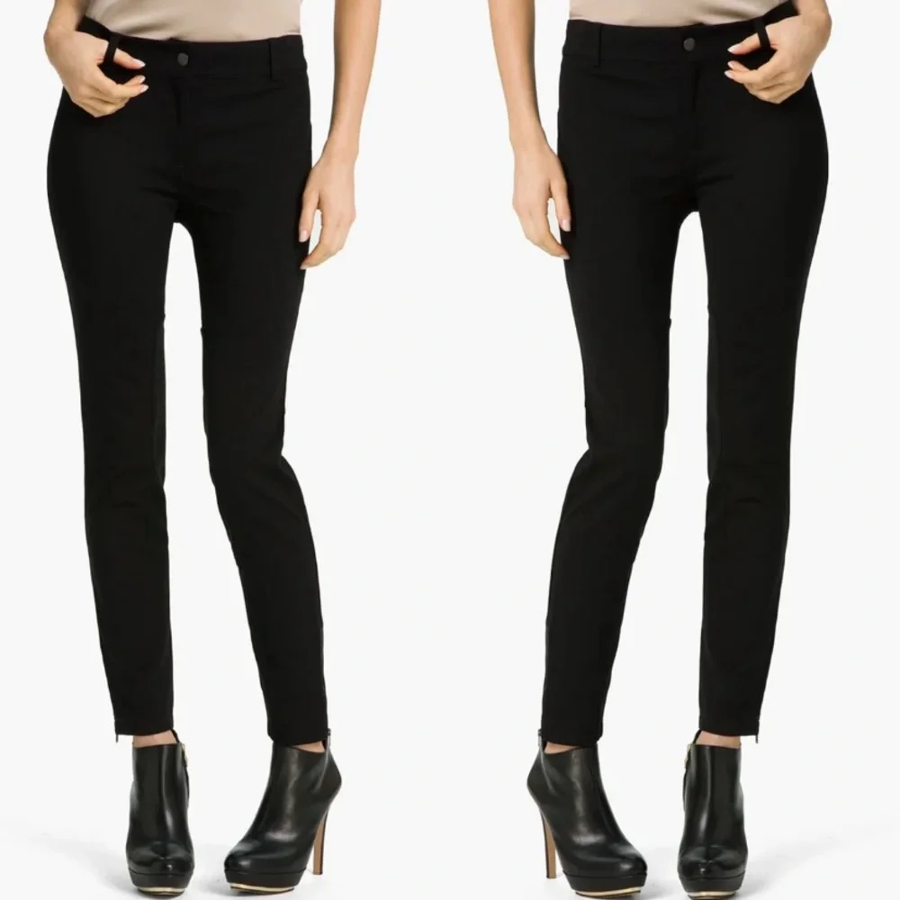 Eileen Fisher Ponte zip black riding pants - Picture 1 of 8